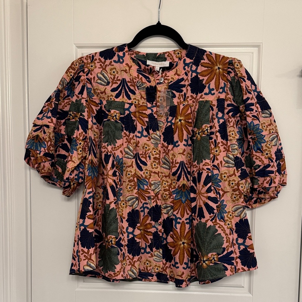 Floral Puff Sleeve Top